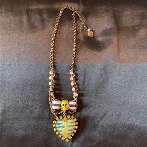 Betsey Johnson nautical skull pin up necklace.